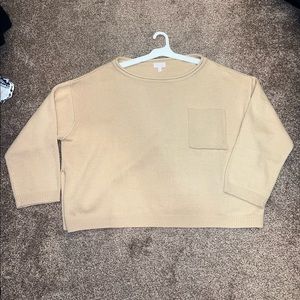 Oversized Pink Lily Beige Sweater